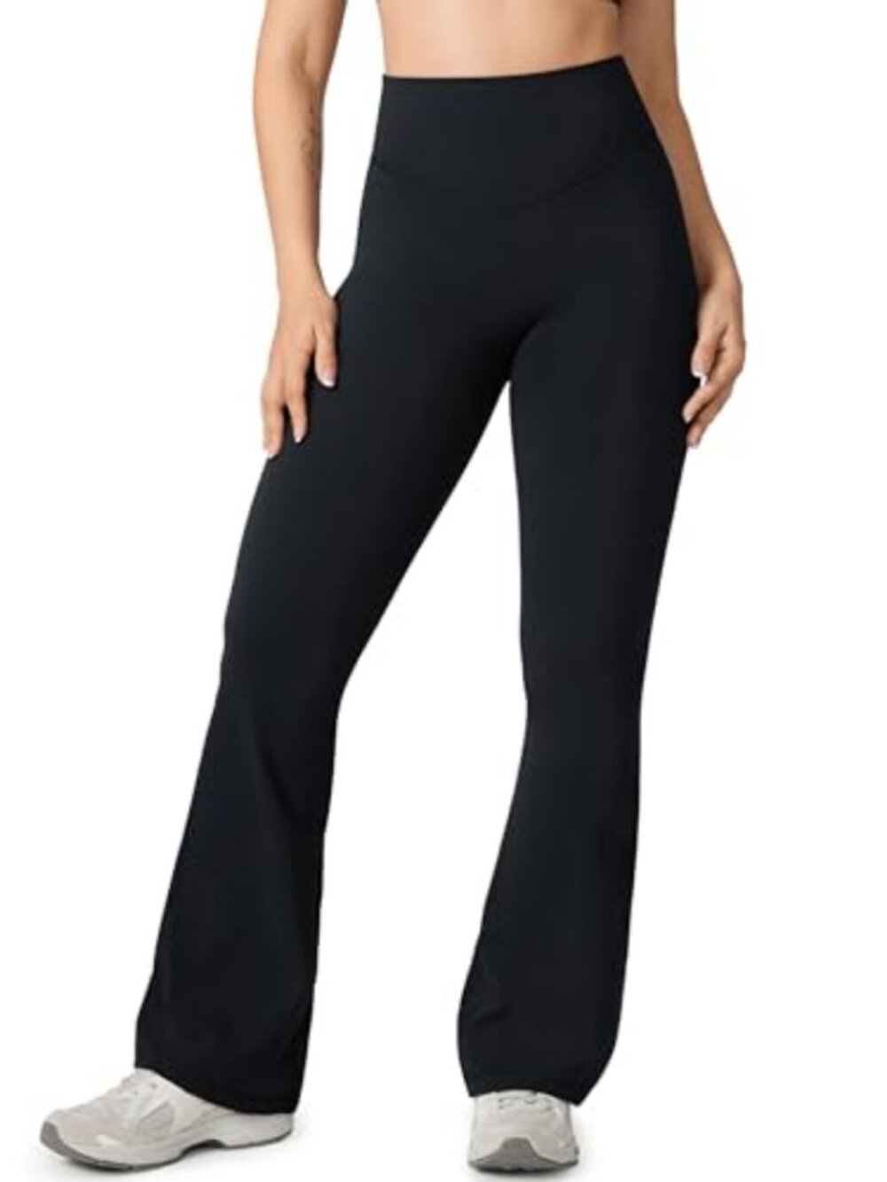 High Waisted Flare Yoga Leggings Buttery Soft No Front Seam Medium Compression